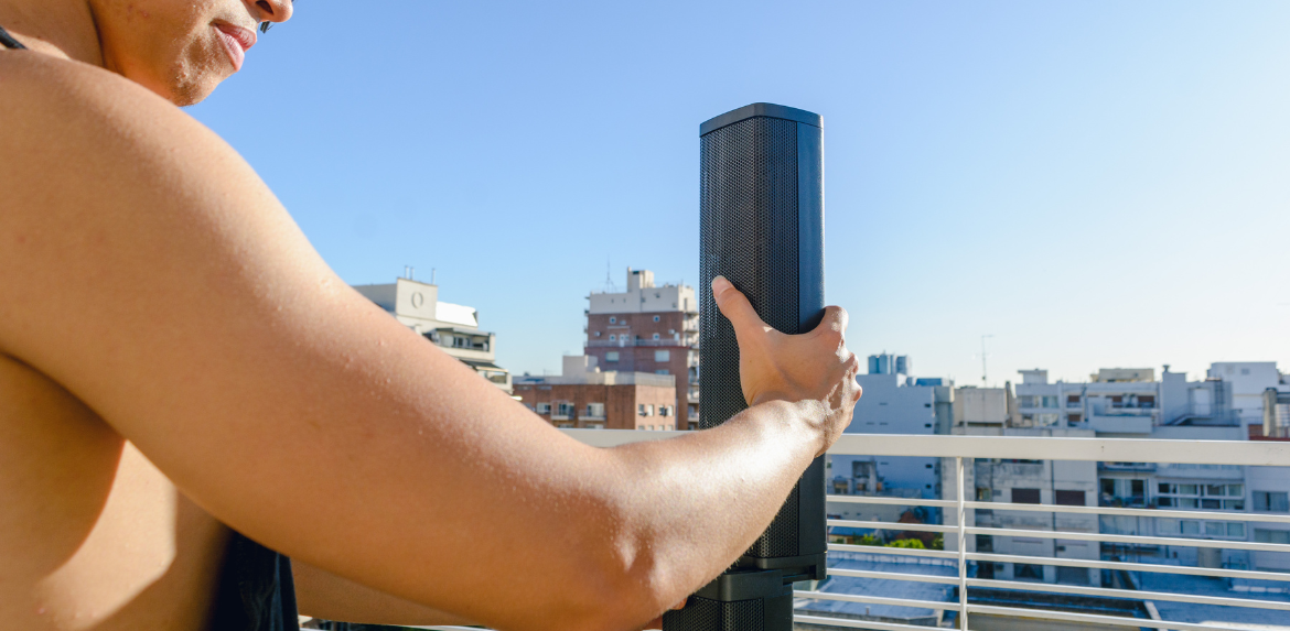 music entertainment,  installing compact soundbar outdoor 